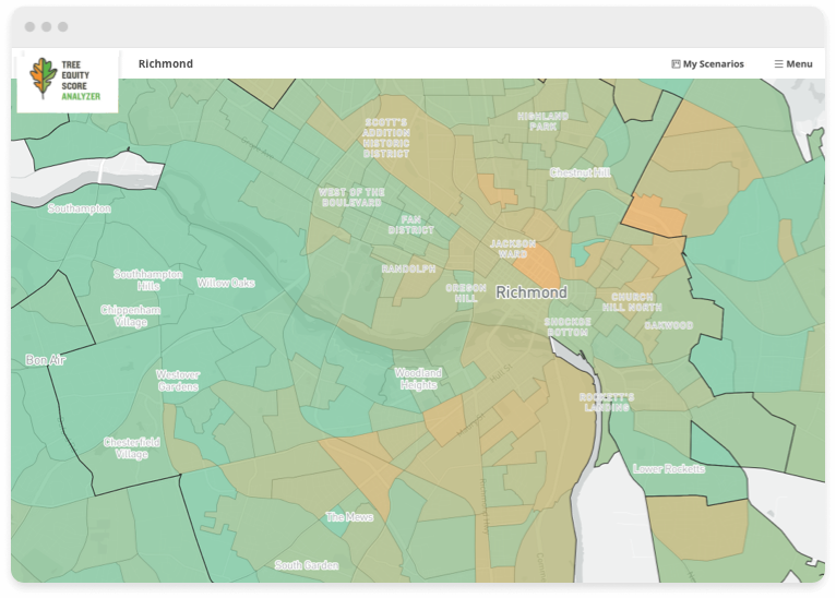 Richmond Tree Equity Score analyzer